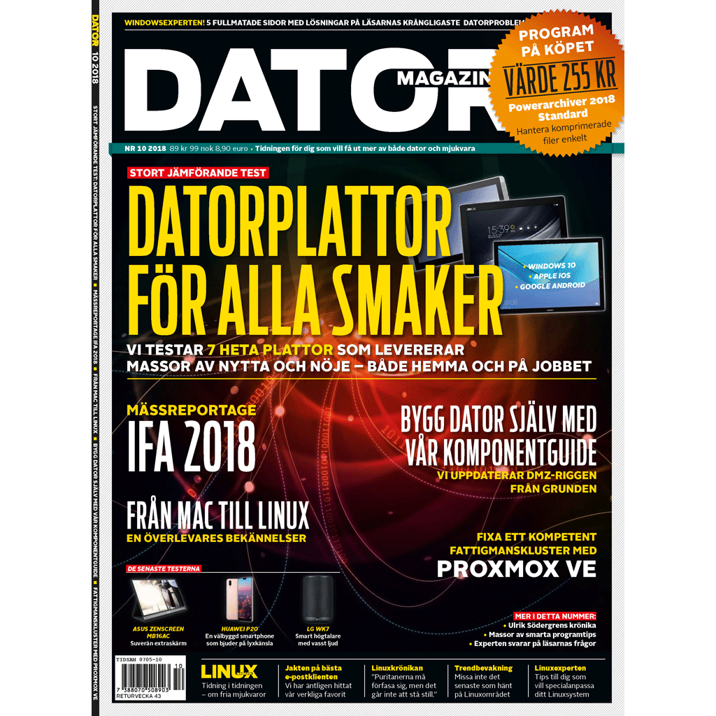 Jämförande test - Datorplattor - nr 10, 2018