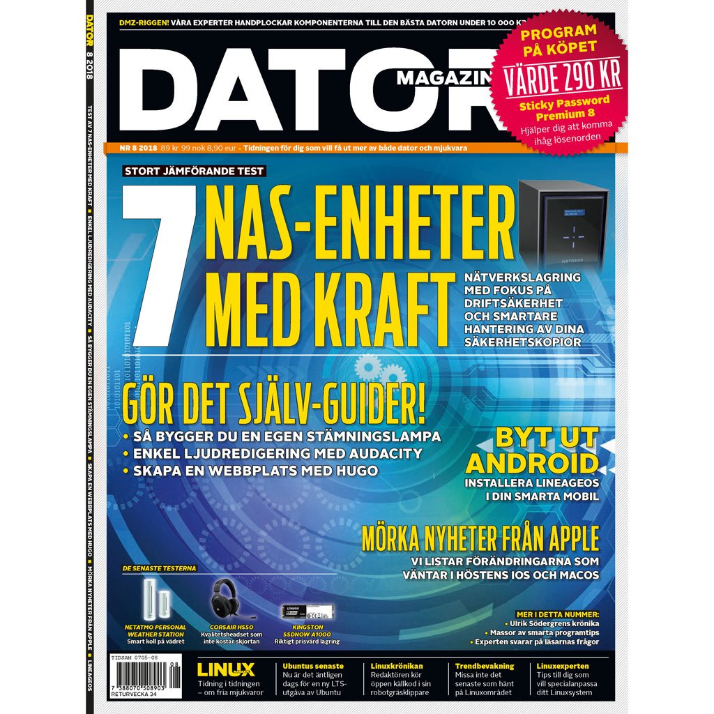 Jämförande test - NAS-enheter - nr 08, 2018